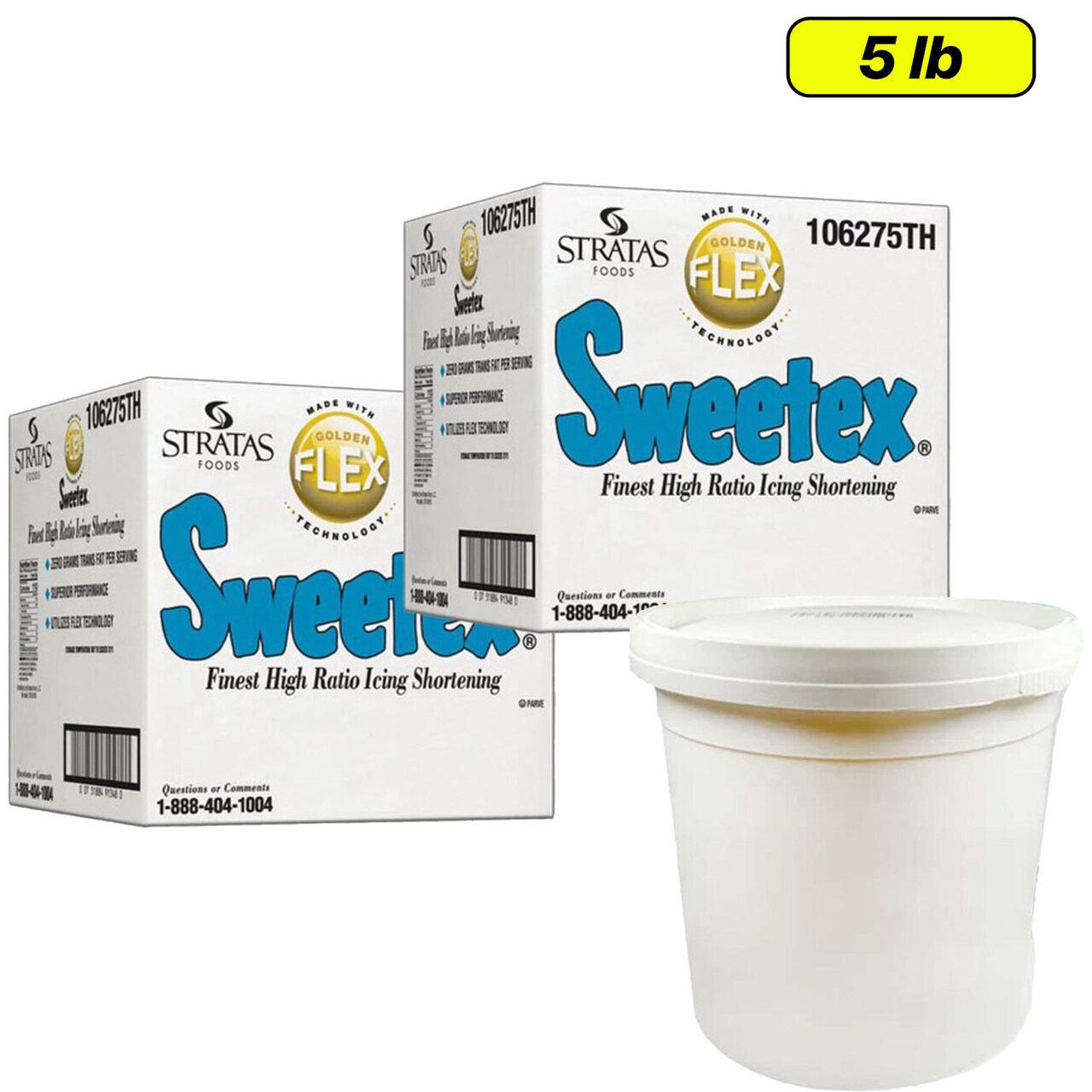 Sweetex High Ratio Cake and Icing Shortening Smooth Trans Fat Free Bright Finish